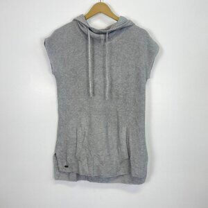 Athleta Gray Sleeveless Hooded Sweater